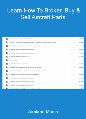 Airplane Media - Learn How To Broker, Buy & Sell Aircraft Parts